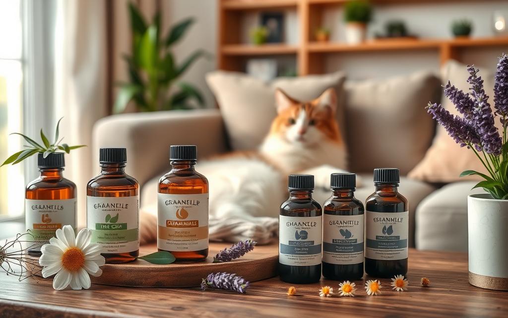 Natural pet care remedies with safe essential oils for cats